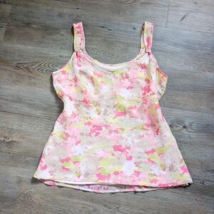 Y2K Pink Floral Micromesh Babydoll Fairy Cami